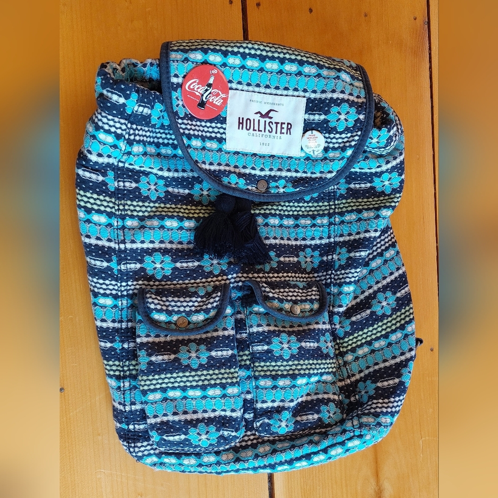 Vintage Hollister Drawstring Floral Backpack
